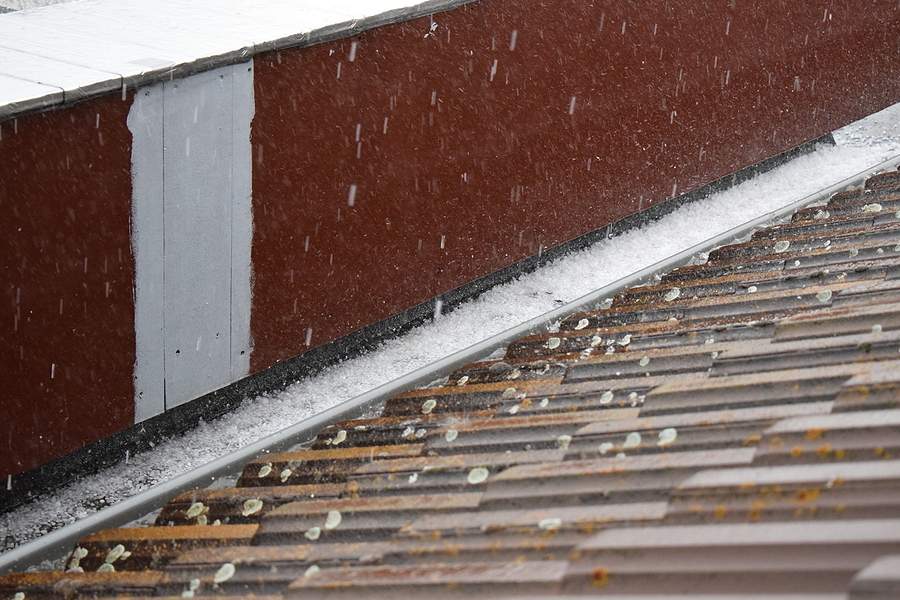 Hailstorm Crashing On A Roof